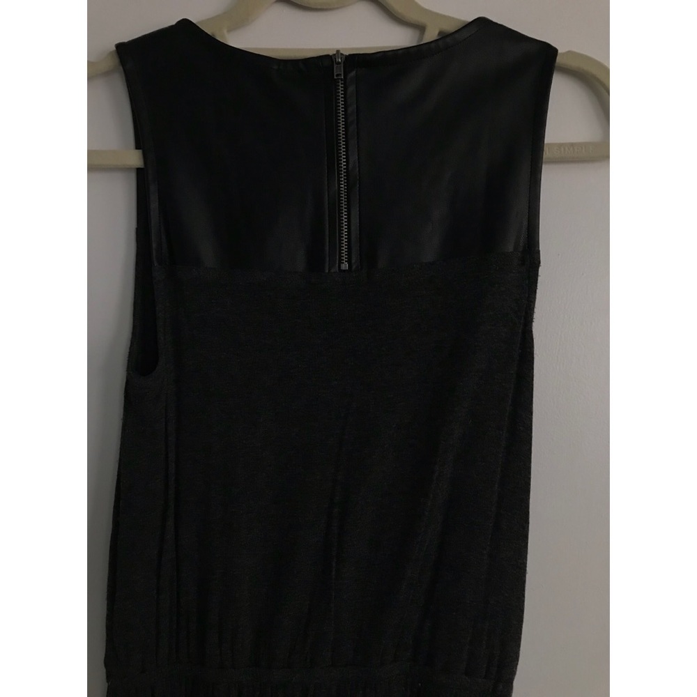 NWOT Gray shift with leather detail by Splendid - Picture 3 of 4